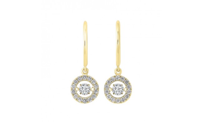 Gems One 14KT Yellow Gold & Diamond Rhythm Of Love Fashion Earrings  - 1 ctw