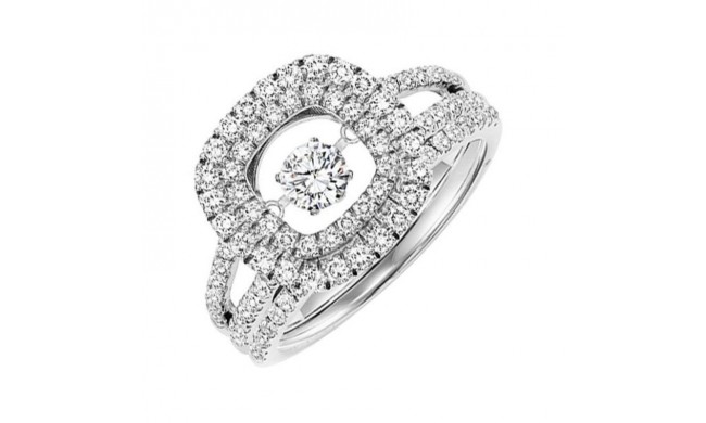 Gems One 14KT White Gold & Diamond Rhythm Of Love Fashion Ring  - 1 ctw