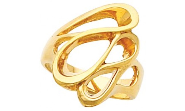 14K Yellow Freeform Ring