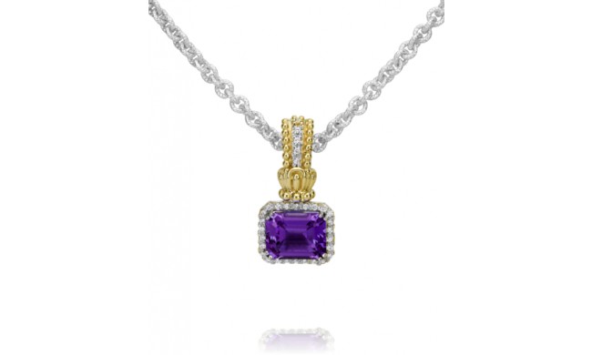 Vahan 14k Gold & Sterling Silver Amethyst Pendant