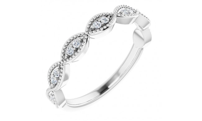 14K White 1/8 CTW Diamond Anniversary Band