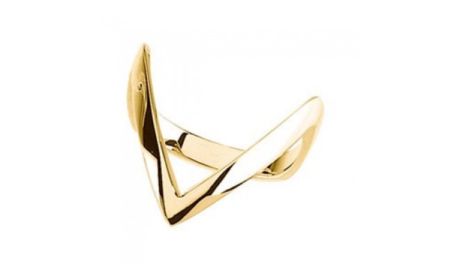 14K Yellow V Ring