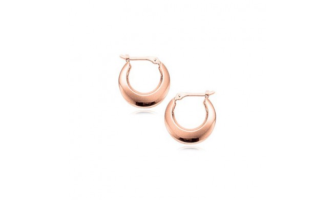 Carla 14K Rose Gold Small Polished Hoop Earrings