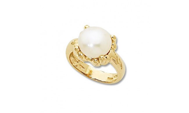 14K Yellow Gold Pearl Ring