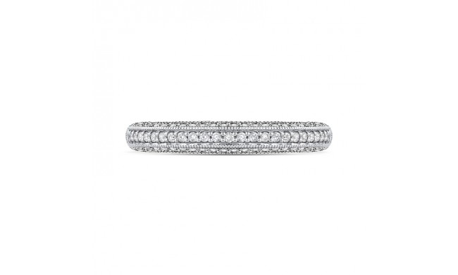 Shah Luxury 14K White Gold Round Diamond Half-Eternity Wedding Band