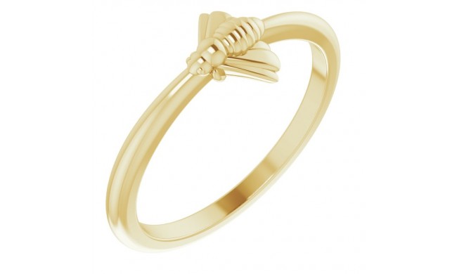 14K Yellow Stackable Bee Ring