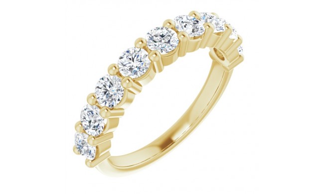 14K Yellow 1 1/3 CTW Diamond Anniversary Band