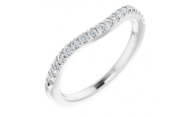 14K White 1/4 CTW Diamond French-Set Matching Band