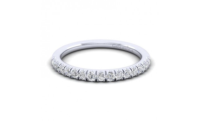 Gabriel & Co. 14k White Gold Contemporary Anniversary Wedding Band