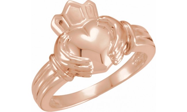 14K Rose Claddagh Ring