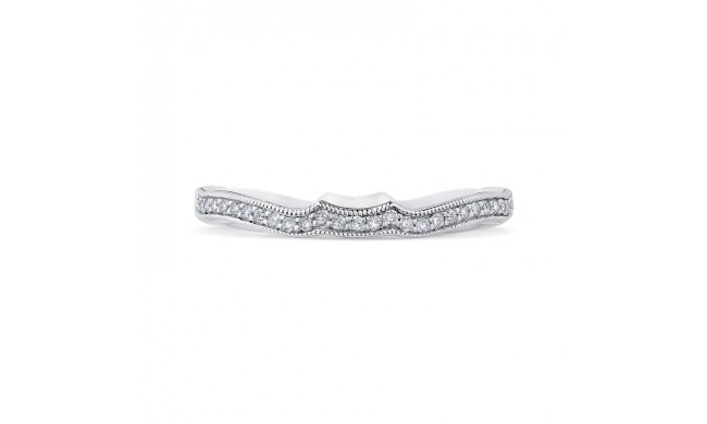 Shah Luxury 14K White Gold Round Diamond Half-Eternity Wedding Band