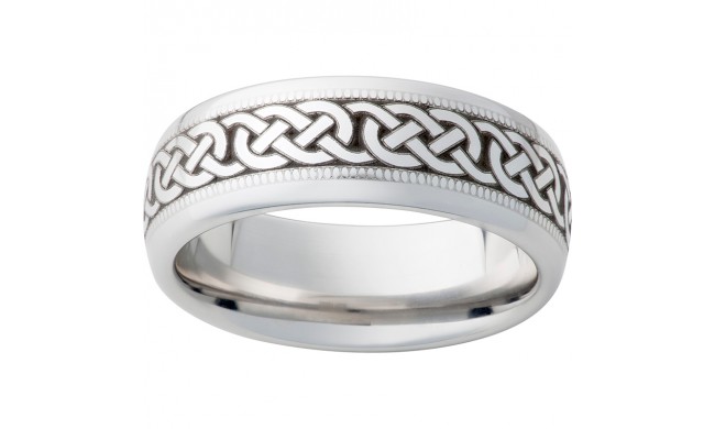 Serinium Domed Band with 3KM Laser Engraving