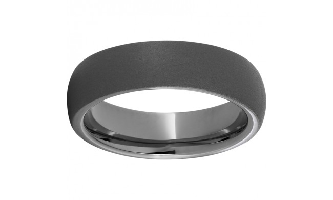 Rugged Tungsten  6mm Domed Band with Sandblast Finish