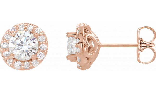14K Rose 5/8 CTW Diamond Earrings