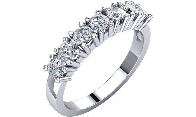 14K White 7/8 CTW Diamond Anniversary Band