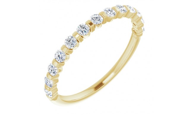 14K Yellow 3/8 CTW Diamond Anniversary Band