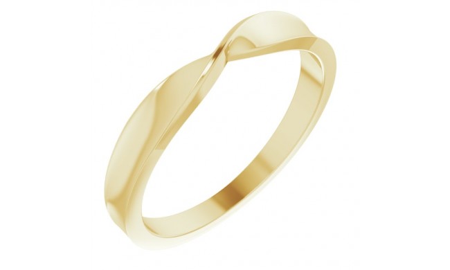 14K Yellow 3 mm Stackable Twist Ring