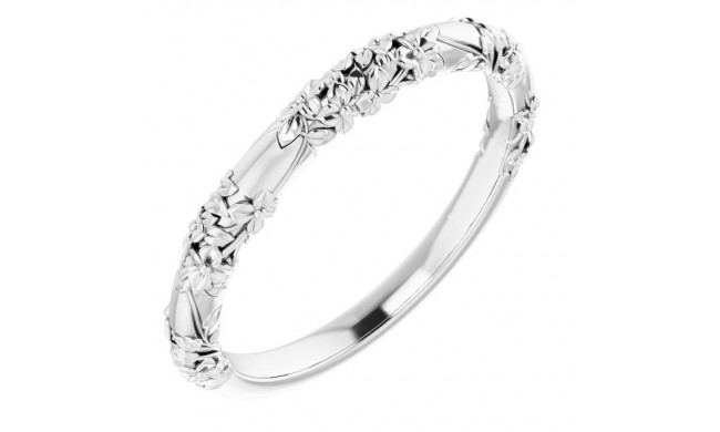 14K White Matching Band