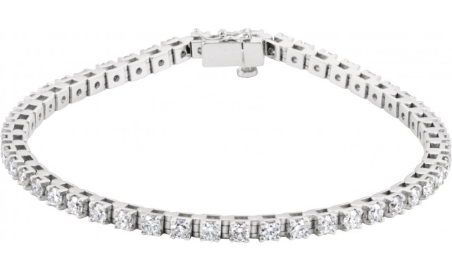 14K White 3 3/8 CTW Diamond Line 7 Bracelet