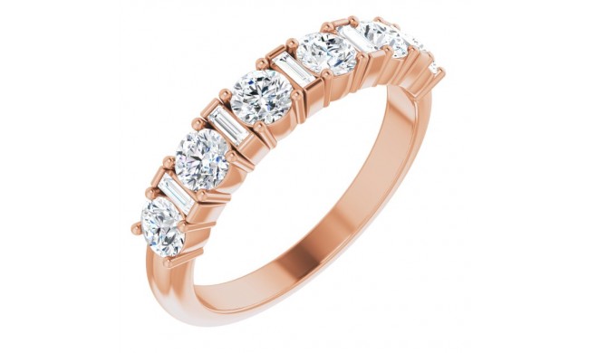 14K Rose 1 CTW Diamond Anniversary Band