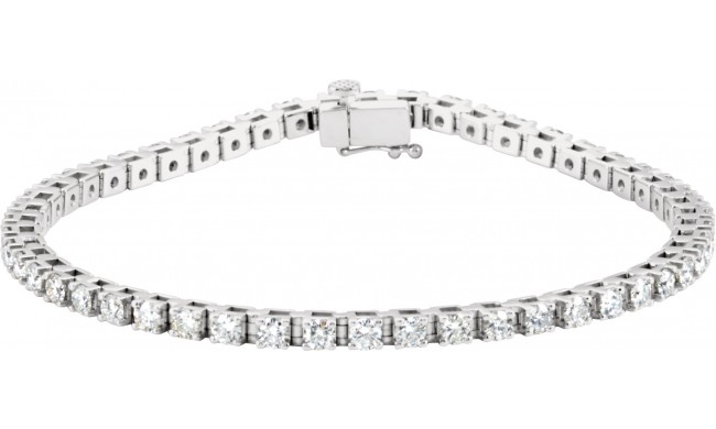 14K White 3 1/2 CTW Diamond Line 7 1/4 Bracelet
