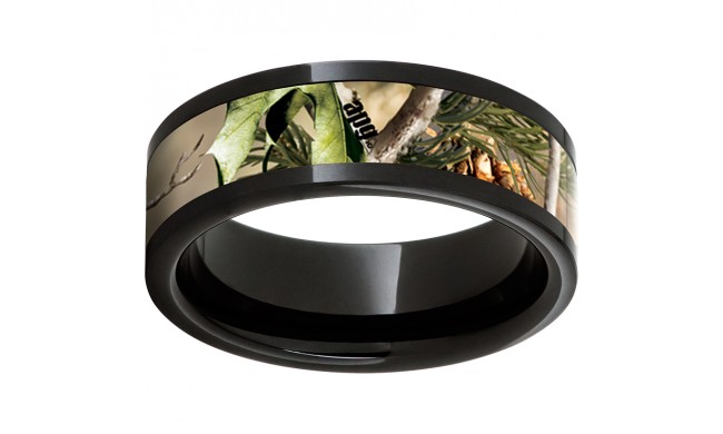 Black Diamond Ceramic Pipe Cut Band with Realtree APG Inlay