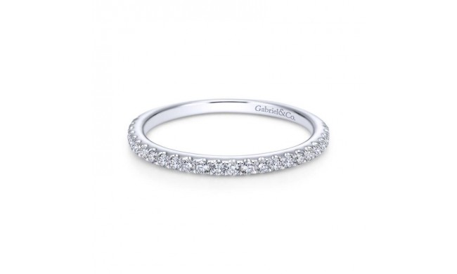 Gabriel & Co. 14k White Gold Contemporary Anniversary Wedding Band