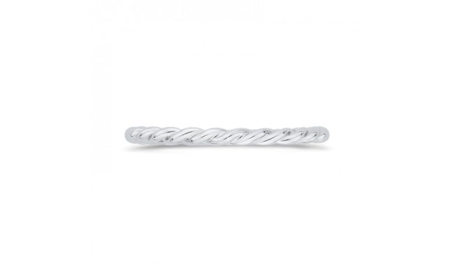 Shah Luxury 14K White Gold Plain Wedding Band