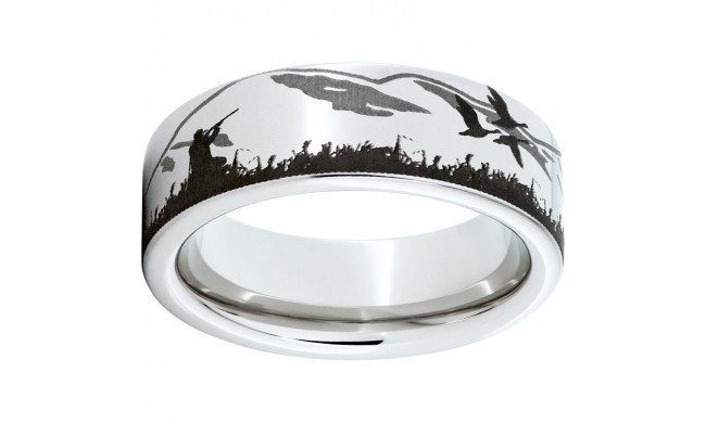Serinium Pipe Cut Band with Hunter Laser Engraving