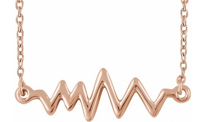 14K Rose Heartbeat 16-18 Necklace