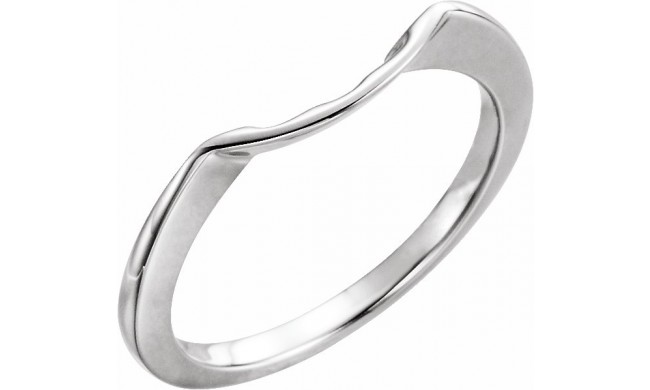 14K White Matching Band for 5.8 mm Ring