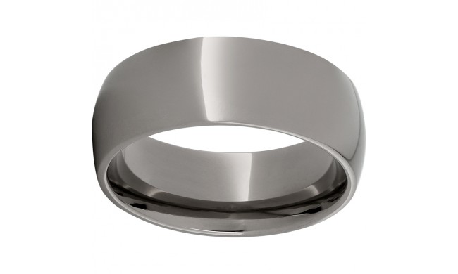 Titanium Domed Band with Polish Finish