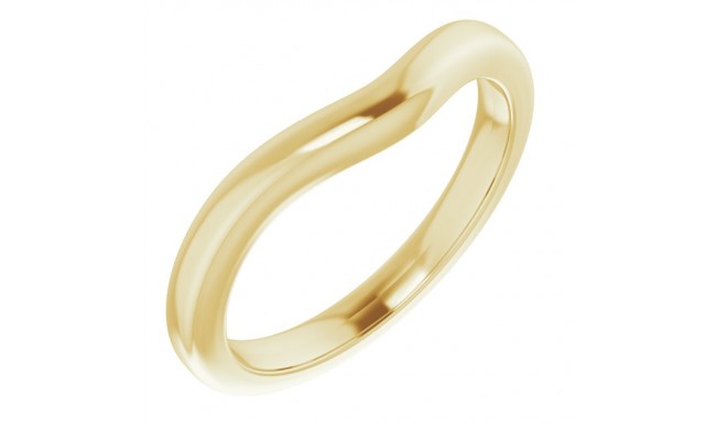 14K Yellow Matching Band for Oval Engagement Ring