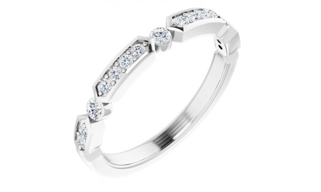 14K White 1/5 CTW Diamond Anniversary Band