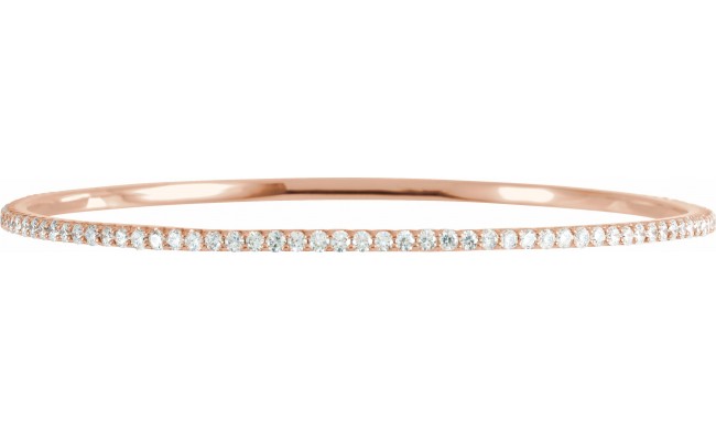 14K Rose 3 CTW Diamond Stackable Bangle 8 Bracelet