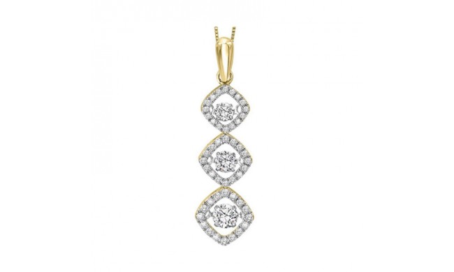 Gems One 14KT Yellow Gold & Diamond Rhythm Of Love Neckwear Pendant  - 1/2 ctw