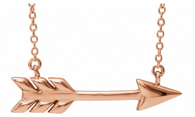 14K Rose Arrow 16-18 Necklace