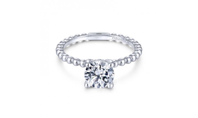 Gabriel & Co. 14k White Gold Contemporary Solitaire Engagement Ring