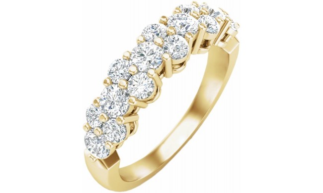 14K Yellow 1 CTW Diamond Anniversary Band