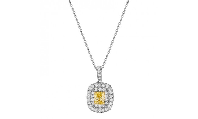 Henri Daussi 14k Yellow Gold Diamond Pendant