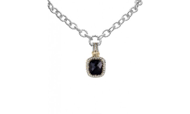 Vahan 14k Gold & Sterling Silver Black Onyx Pendant