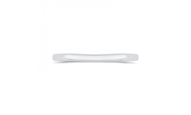Shah Luxury 14K White Gold Plain Wedding Band