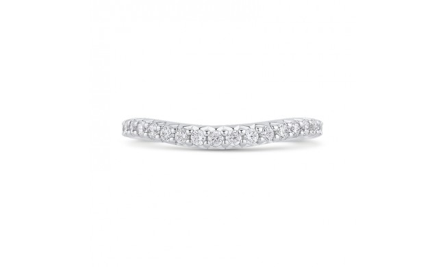 Shah Luxury 14K White Gold Round Diamond Half-Eternity Wedding Band