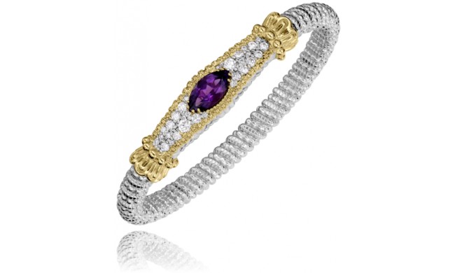 Vahan 14k Gold & Sterling Silver Amethyst Bracelet