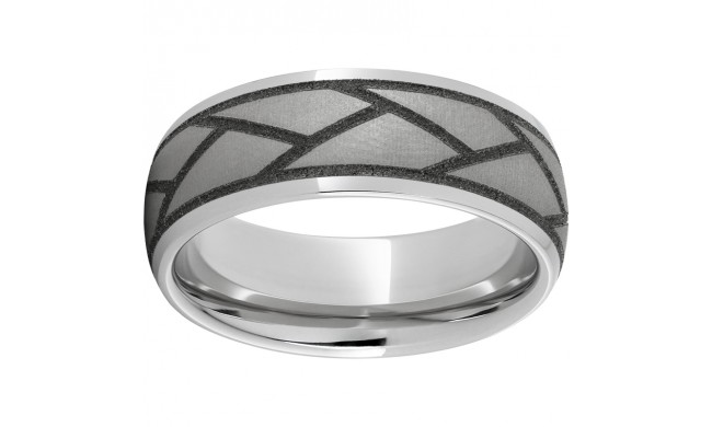 Serinium Domed Band with Entwine Laser Engraving
