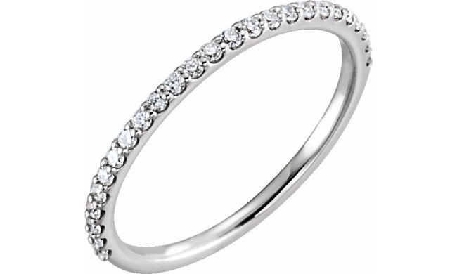 14K White 1/4 CTW Diamond Matching Band