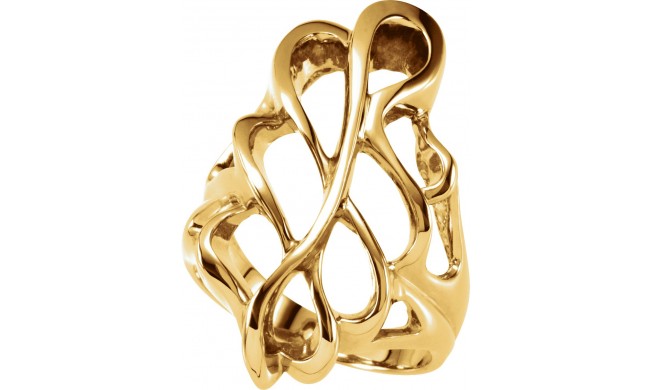 14K Yellow Freeform Ring