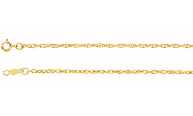 14K Yellow 1.5 mm Rope 7 Bracelet