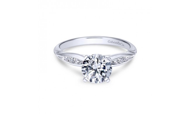 Gabriel & Co. 14k White Gold Contemporary Straight Engagement Ring