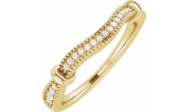 14K Yellow 1/8 CTW Matching Diamond Band